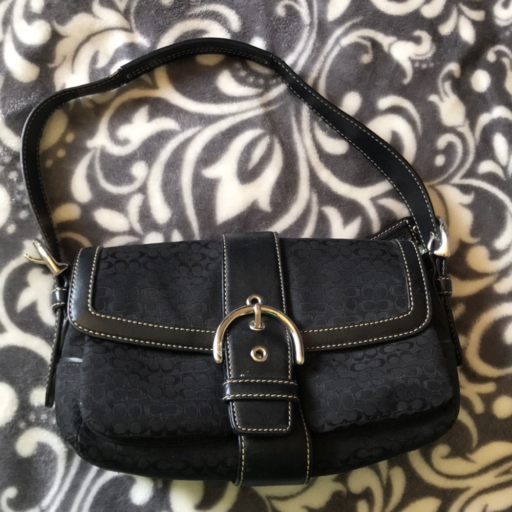 Authentic Small Black Coach Purse